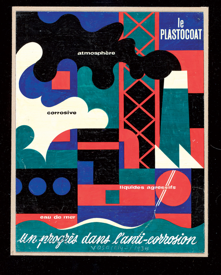 Plastocoat, 1934, huile sur carton, 26,5x21 cm, collection particulière, courtesy Fondation Vasarely