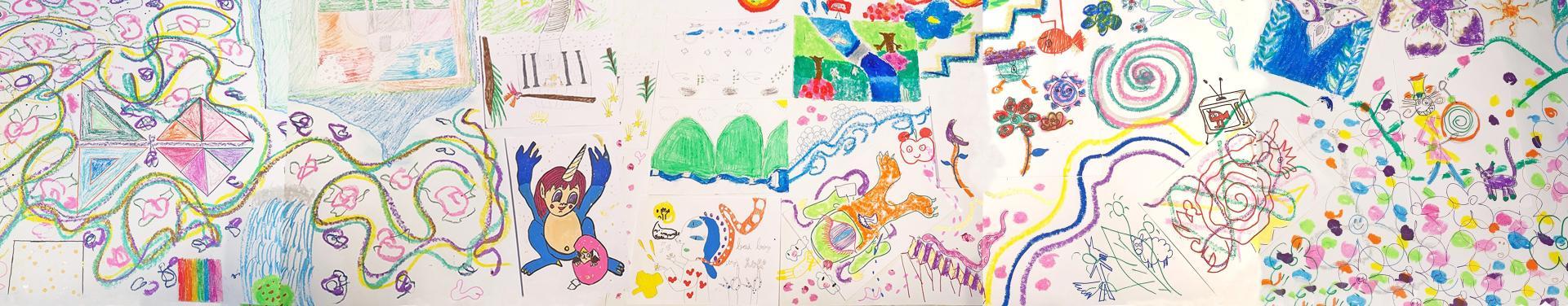 Résultat - Fresque reconstituée - Cadavre Exquis - Agrandir l'image, fenêtre modale