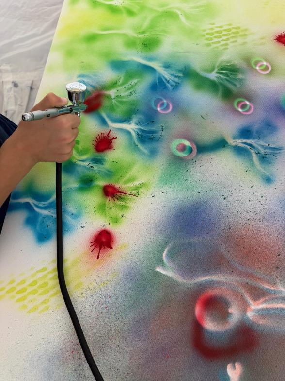 Réalisation de la fresque - Agrandir l'image, fenêtre modale