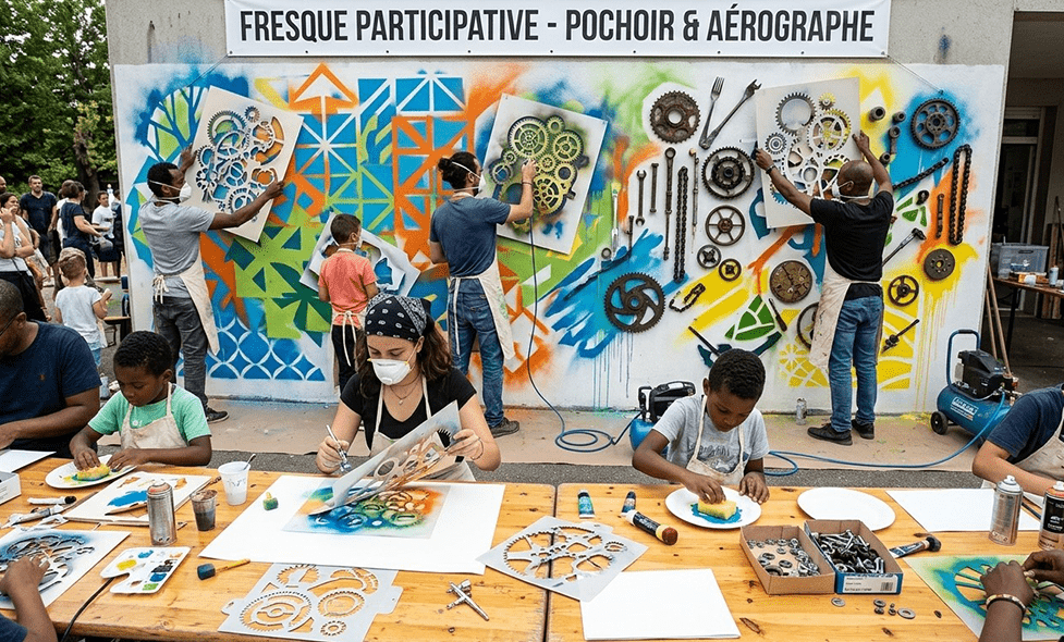 Fresque participative - Agrandir l'image, fenêtre modale