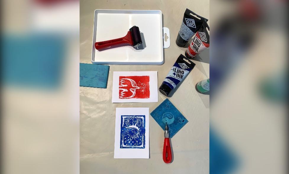 Atelier linogravure - Agrandir l'image, fenêtre modale
